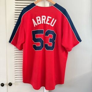 Anaheim Angels BOBBY ABREU 53 MLB Genuine Merchandise Sewn Patch Jersey